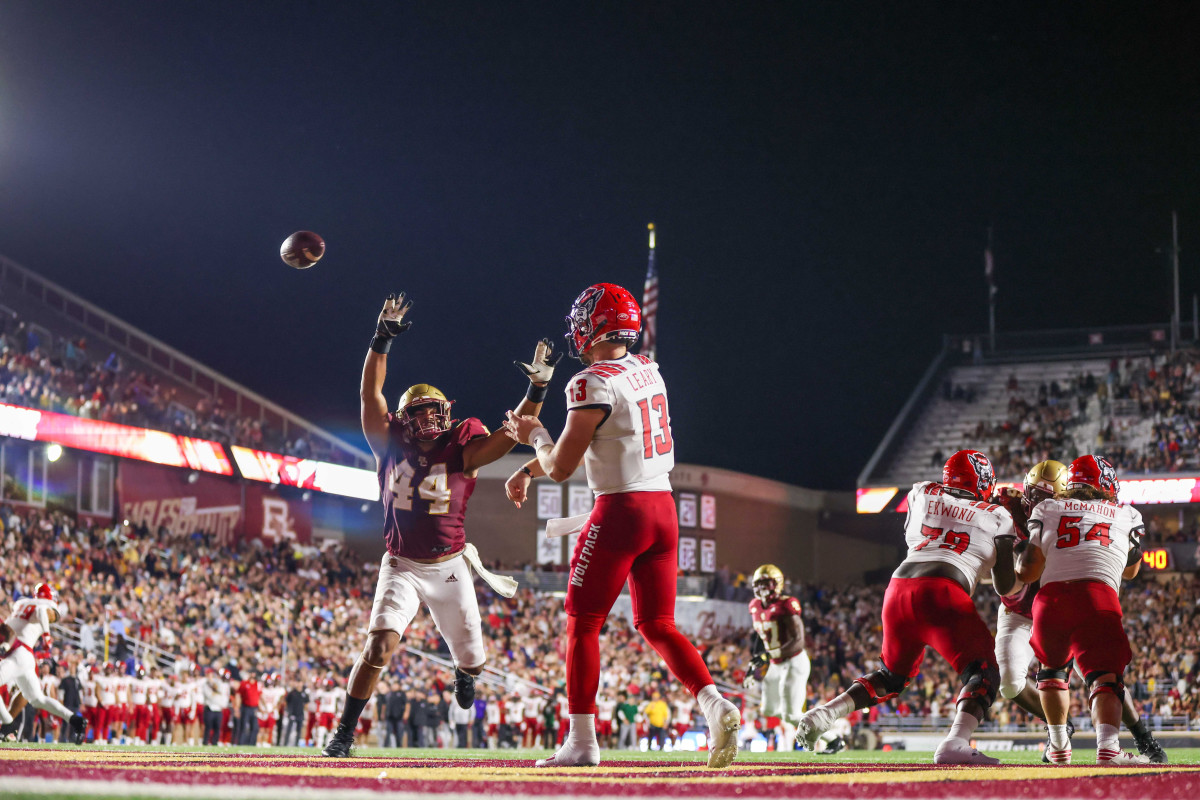 Last Saturday against Boston College, North Carolina State quarterback Devin Leary threw for 251 yards and three touchdowns.
